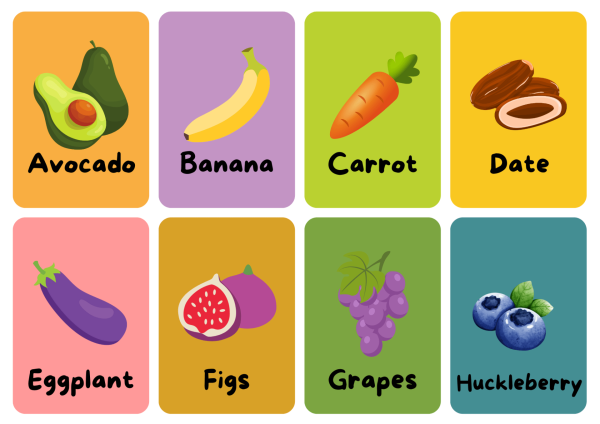 לומדים על פירות וירקות באנגלית!